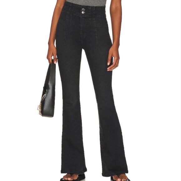 WE THE FREE Jayde Flare Jeans Onyx Black Size 29 - Picture 1 of 6